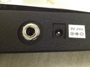 A picture of the the V847-A VOX wah pedal ( input jack )